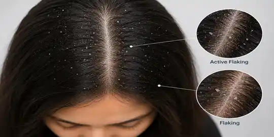 Flaky Scalp Before Treatment